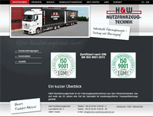 Tablet Screenshot of hundw-nutzfahrzeugtechnik.de